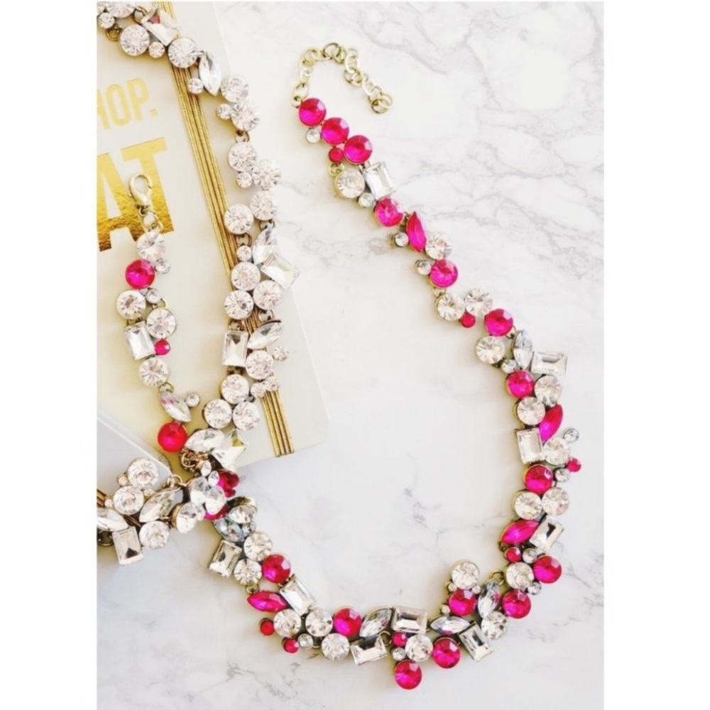 Red and Clear Crystal Necklace